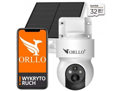 IP kamera Orllo E7 PRO SIM solárna vonkajšia bezdrôtová otočná 3MP + SD karta 32Gb