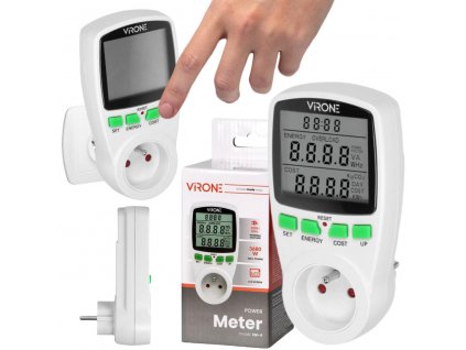 Jednotarifný wattmeter, kalkulačka energie VIRONE EM-4