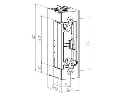 elektrozaczep wski symetryczny z blokad 1224v acdc kenik kges05bl f588659cdf282