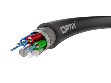 Optický kábel SAVER Z-XOTKtsdD SM 24x9/125 ITU-T G.652D 1,5 kN