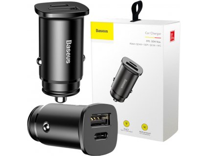 AUTONABÍJAČKA Baseus Square CCALL-AS01 30W 5A 1x USB-A 1x USB-C QC 4.0+