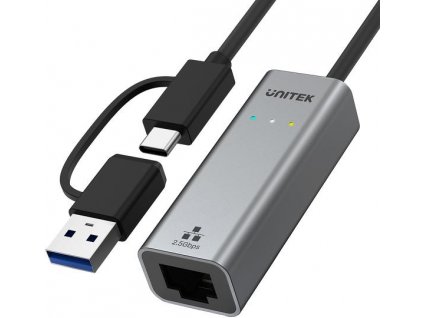Adaptér Unitek USB-A/C na RJ45 2,5G Ethernet