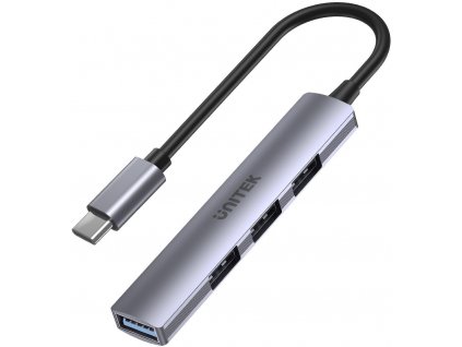 Adaptér Unitek Hub USB-C 1*USB-A 5Gbps, 3*USB-A 2.0