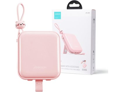 POWERBANK Joyroom Cutie Series JR-L008 10000mAh 22,5W PD QC S KÁBELMI 1x USB-A 1x USB-C ČERVENÁ