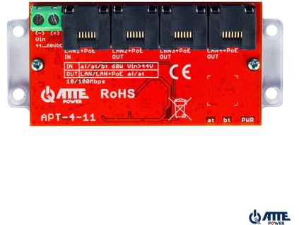 ATTE APT-4-11 PoE Switch 4 porty 10/100Mbps, extender