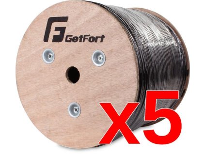 SADA: GETFORT CAT.5E F/UTP kábel s UV gélovou výplňou 305m x5