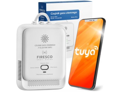 Senzor zemného plynu Firesco JT-ZL2010W s aplikáciou WiFi Tuya