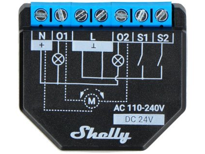 Shelly Plus 2PM 2-kanálový ovládač roletového relé s meraním energie WIFI