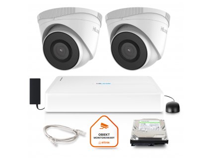 Hilook by Hikvision monitorovacia sada 2 IP kamier IPCAM-T2 1TB disk