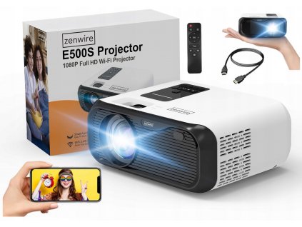 Mini projektor Zenwire E500s WiFi Full HD 7500lm