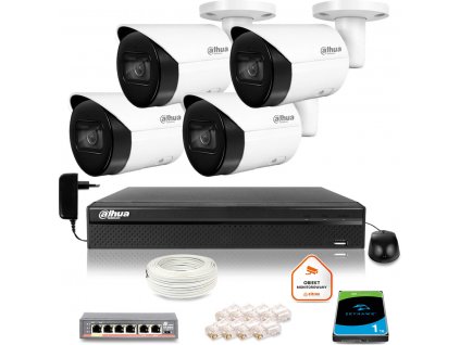 DAHUA IP kamerový set 4 2Mpx