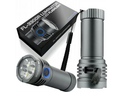 Ručná baterka 3x Osram P9 10W LED everActive FL-3300R Luminator 3300 lumenov IPX4