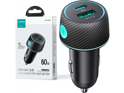 Joyroom CAR CHARGER JR-CCN01 60W 3.0A PD 3.0 QC 3.0 1x USB-A 1x USB-C