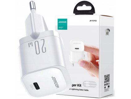 Joyroom mini nástenná nabíjačka JR-TCF02 20W PD 3.0 QC 3.0 1x USB-C biela