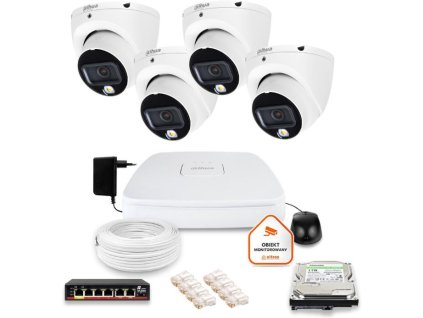 zestaw monitoringu ip dahua 4 kamery kopukowe 6mpx dysk 1tb 0365b2166f12f