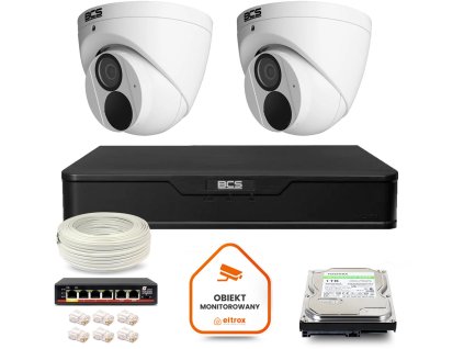 Súprava BCS Point IP Surveillance Kit 2x BCS-P-EIP28FWR3-Ai2 kamera DVR s 1TB HDD