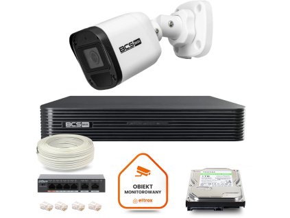 zestaw monitoringu ip bcs basic 1x kamera bcsbtip15fr320 rejestrator z dyskiem 1tb 9ab873566be8e
