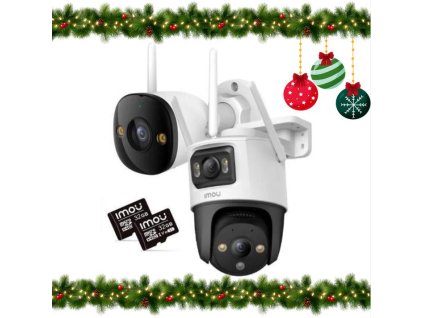 zestaw 2 kamer ip imou bullet 3 5mp i cruiser dual 10mp z kartami pamici 32gb 43f9eebc83a02