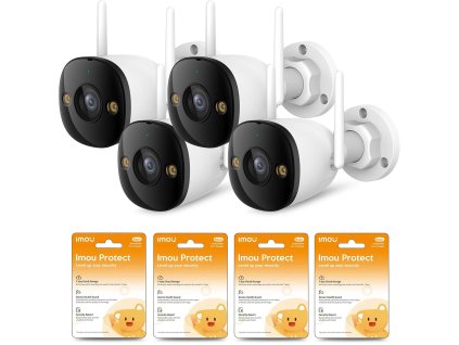 zestaw 4 kamer ip imou bullet 3 5mp z chmurami imou protect 117f595bed0b7