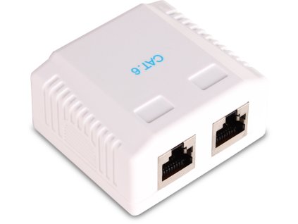 gniazdo natynkowe ekranowane getfort 2xrj45 kat 6 1