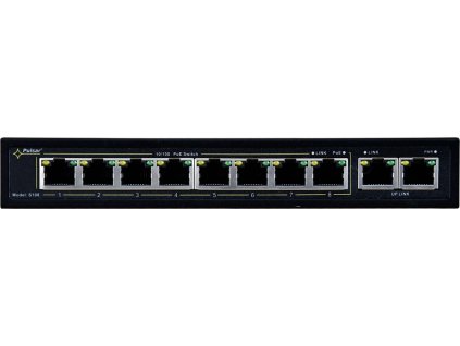 POE SWITCH PULSAR S108 10-PORT (8xPoE + 2xUPLINK) IEEE 802.3af/at, 48VDC / 30W/port (PoE+) 120W