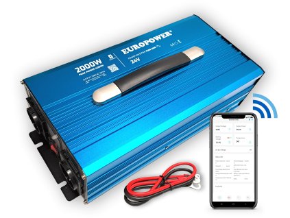 przetwornica napicia inwerter europower 24v dc 230v ac 2000w 4000w czysty sinus bluetooth e61b730788a92