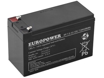 akumulator europower serii ep 12v 7 2ah zywotnosc 6 9lat 1