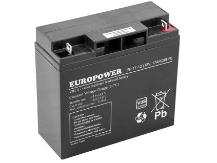 akumulator europower serii ep 12v 17ah zywotnosc 6 9lat 1
