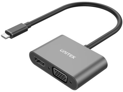unitek adapter usbc na hdmi 4k i vga fullhd v1168a b8dd42eddb734