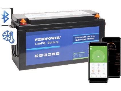 akumulator lifepo4 europower serii lfp 128v 150ah bluetooth mata grzewcza ywotno 2000 cykli 84596954393e3