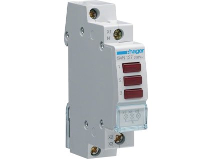 lampka sygnalizacyjna 230v ac 3 x czerwony led hager svn127 91d1d5acdd304