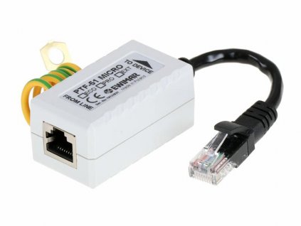 Miniatúrna prepäťová ochrana pre ochranu LAN, EWIMAR PTF-51-PRO/PoE/Micro
