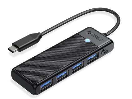 hub usbc orico 4porty usba 30 5gbps czarny 74d1f486eae03