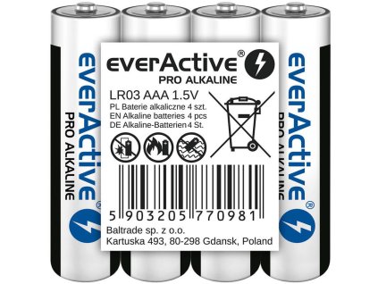 bateria lr03 aaa everactive pro alcaline folia 4 szt a9c5f0d5a8625