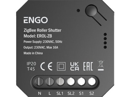 ENGO Controls EROL-ZB - Ovládač roliet ZigBee pre systém ENGO Smart na zapustenú montáž