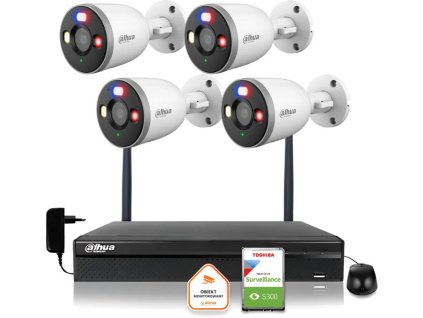 Dahua IP monitorovacia sada 4 kamier WI-FI 5MPx 2K F5D-PV-0280B s aktívnym IR LED detektorom do 30 m