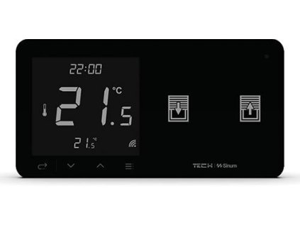 Tech Controllers WZR-02MP káblový izbový termostat s roletovým spínačom, čierny