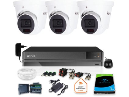zestaw monitoringu kenik 3 kamery 5mpx rejestrator 5w1 1tb 2d85c0912a5f6