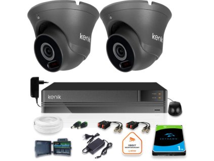 zestaw monitoringu kenik 2 kamery 2mpx rejestrator 5w1 1tb 5809b3d5d104e