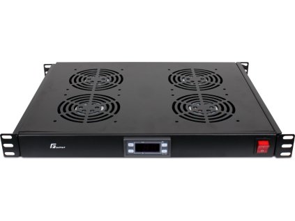 panel 4 wentylatorow z termostatem rack 1u 4