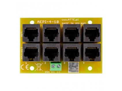PoE PASSIVE 4-kanálový 10/100 adaptér ATTE AEPI-4-10-OF