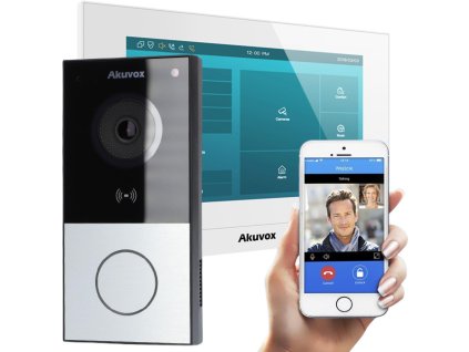 zestaw wideodomofonowy ip akuvox c313w white e12w 0dfe3e32535c5