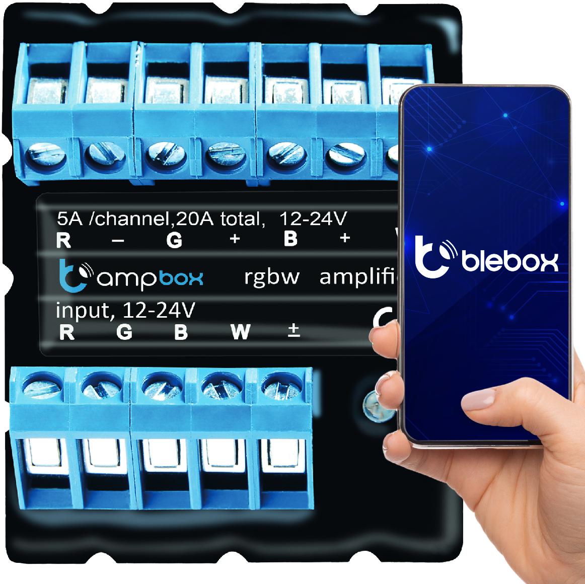 BLEBOX apmbox - ŠTYRI KANÁLOVÉ ZOSILŇOVAČE LED