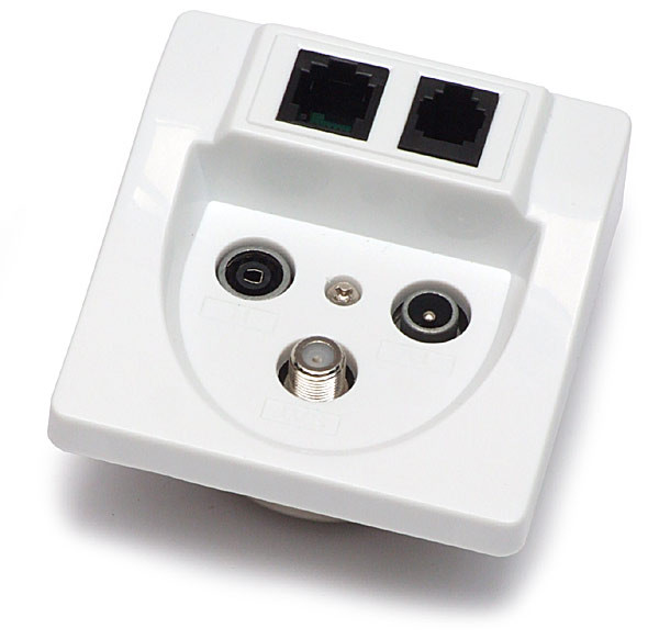 SIGNÁL RTV-SAT-RJ45 KONCOVÁ ZÁSUVKA
