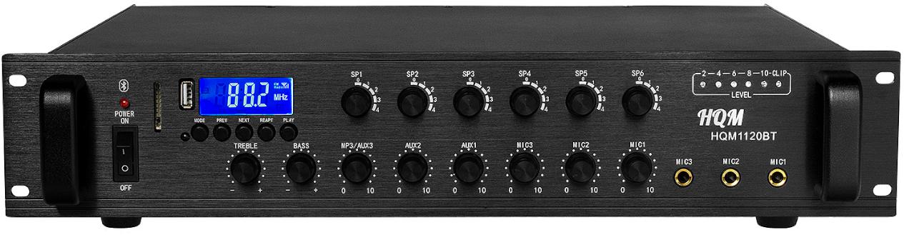 ZOSILŇOVAČ HQM1120BT RÁDIO FM/MP3/BLUETOOTH 120W