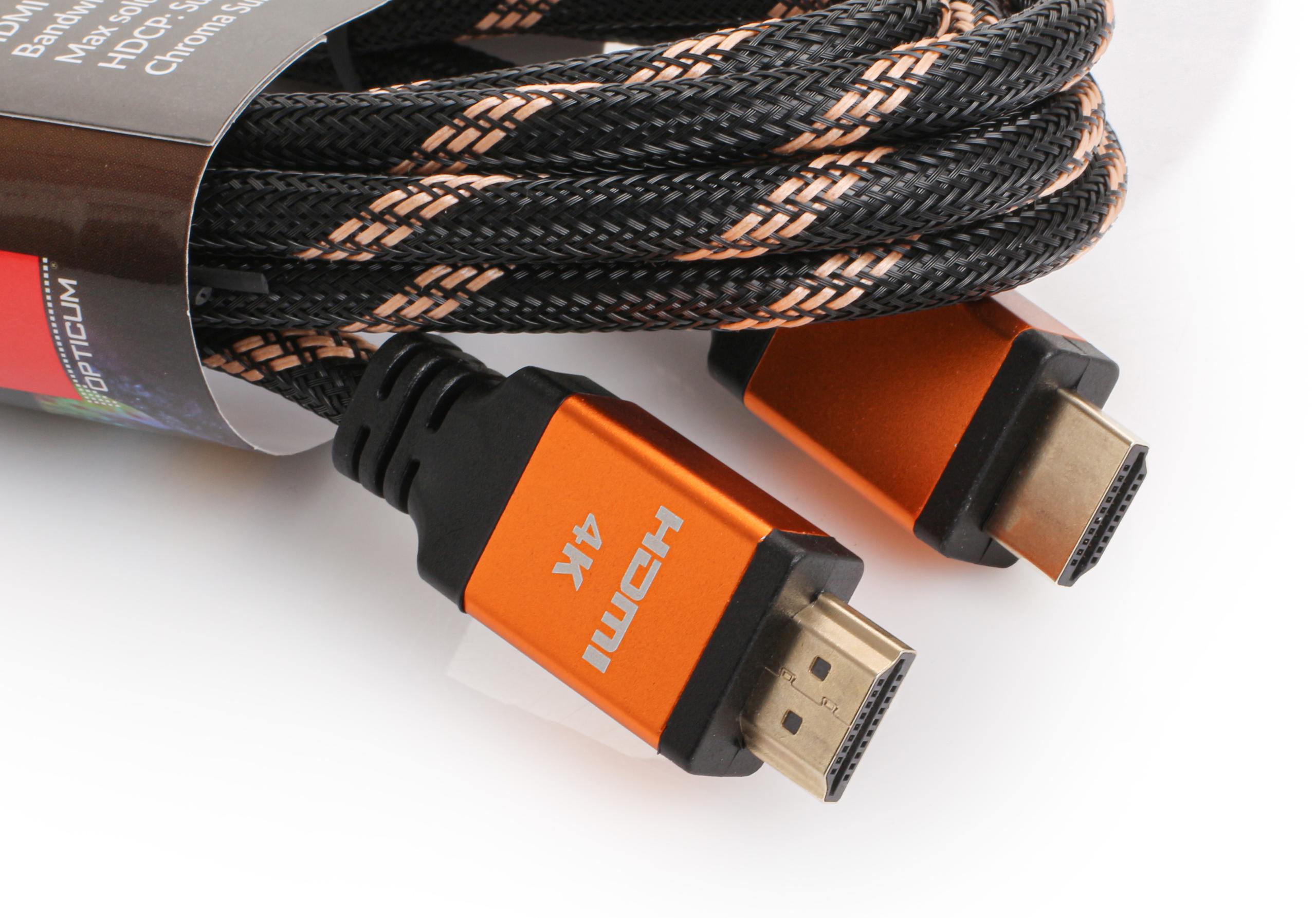 Kábel HDMI-HDMI Opticum RED 4K UHD - 0,5 m (v2.0)