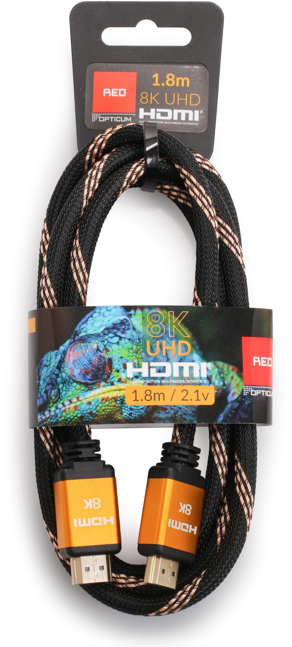Opticum RED 8K UHD HDMI-HDMI kábel - 1,8 m (v2.1)