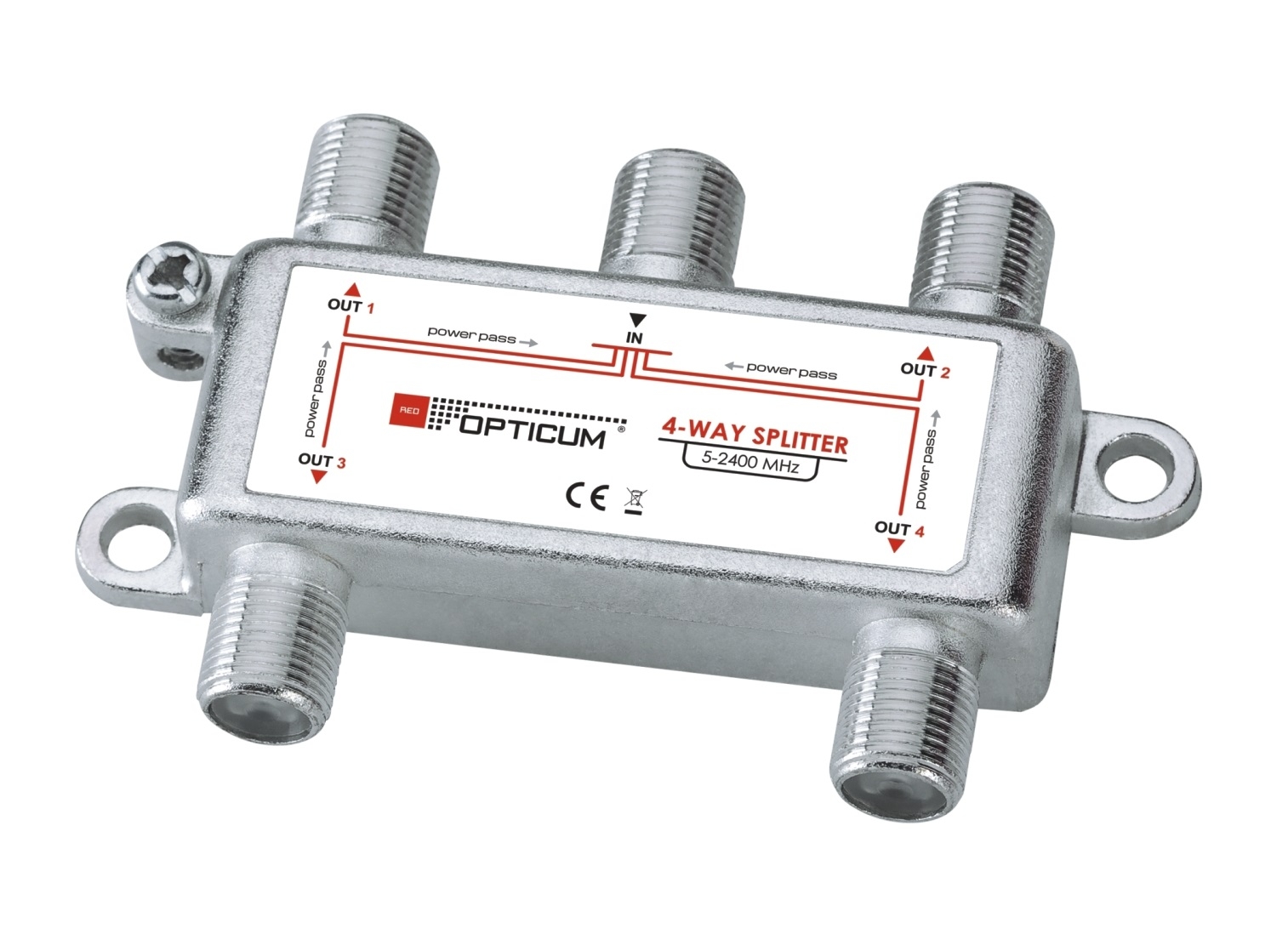 Rozbočovač 1-4 DVB-T SAT 4x1 splitter