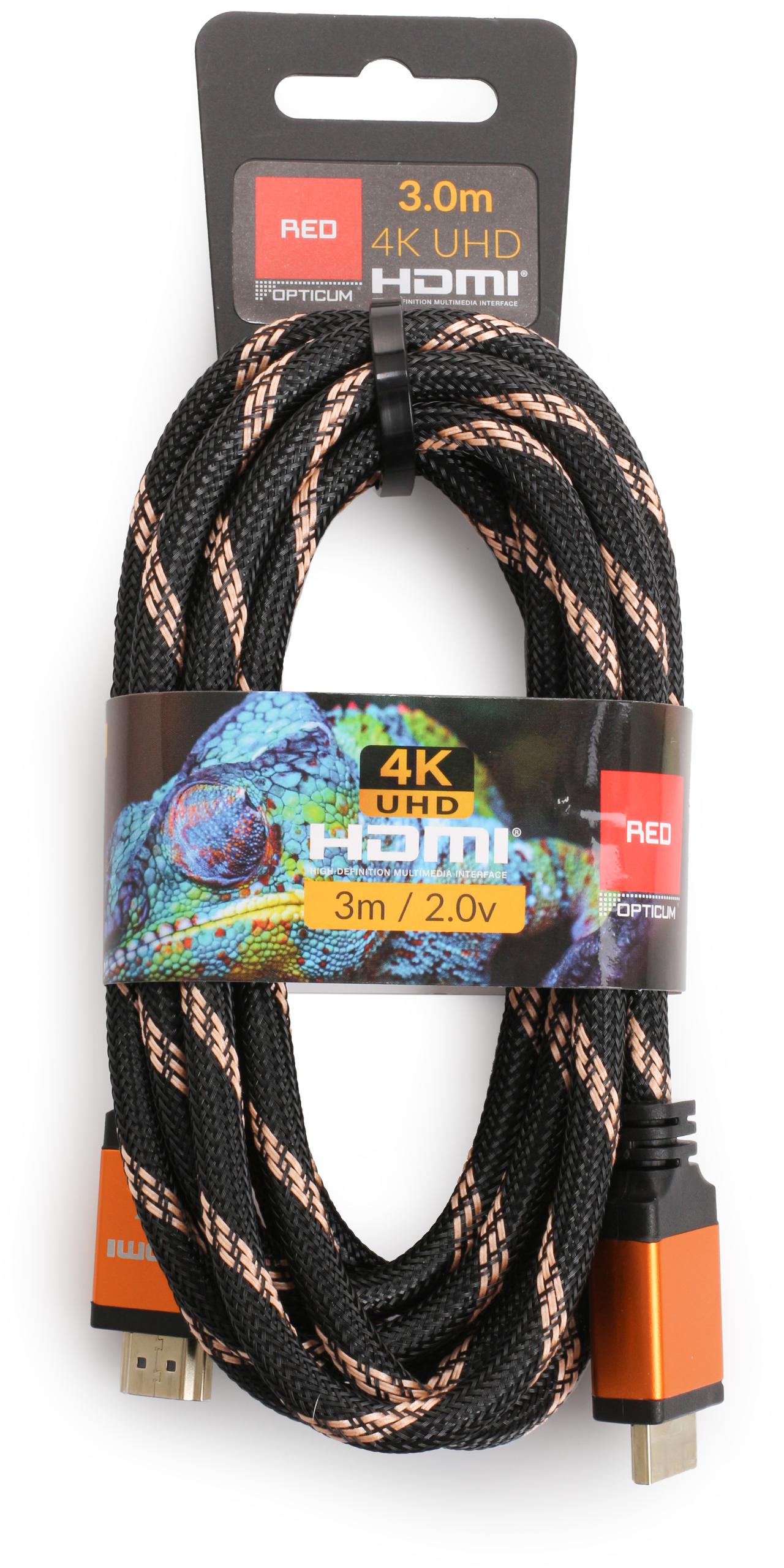 Opticum RED 4K UHD HDMI-HDMI kábel - 3 m (v2.0)