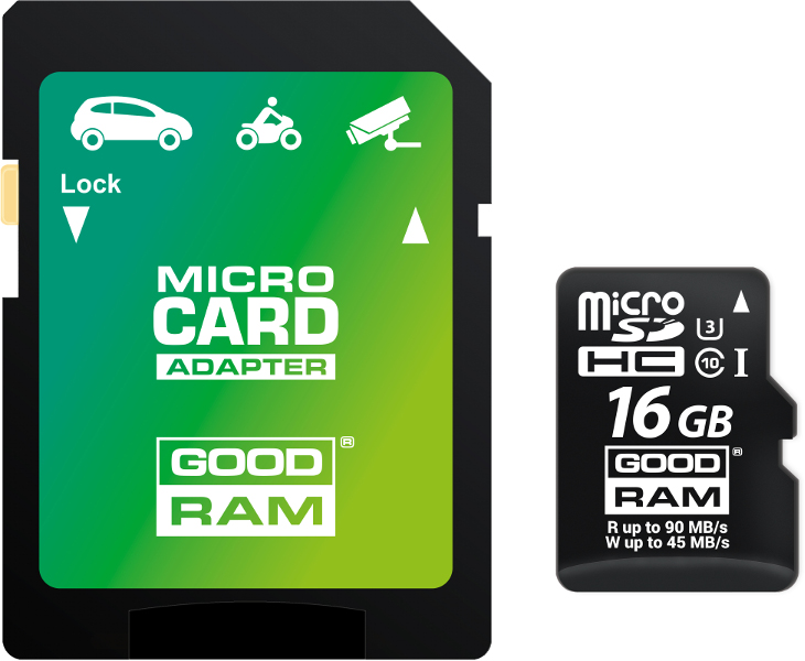 PAMÄŤOVÁ KARTA MICRO SD GOODRAM UHS1 CL10 U3 16GB + ADAPTÉR
